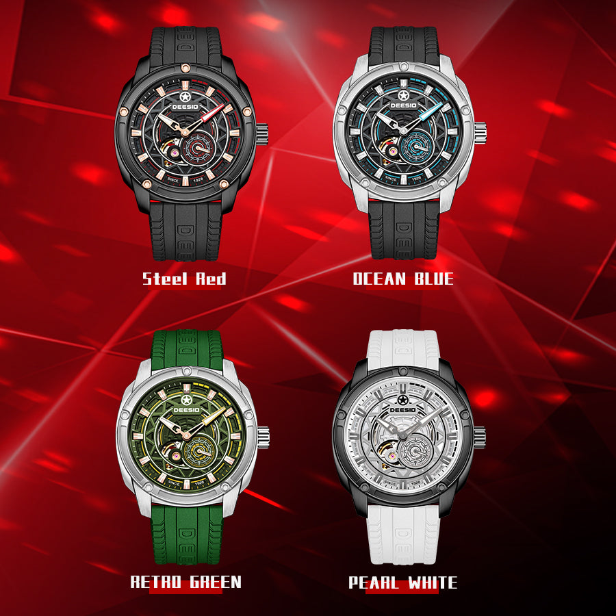 DeesioWatch D-502A Men's Sports Machinery Trend Stainless Steel Watch
