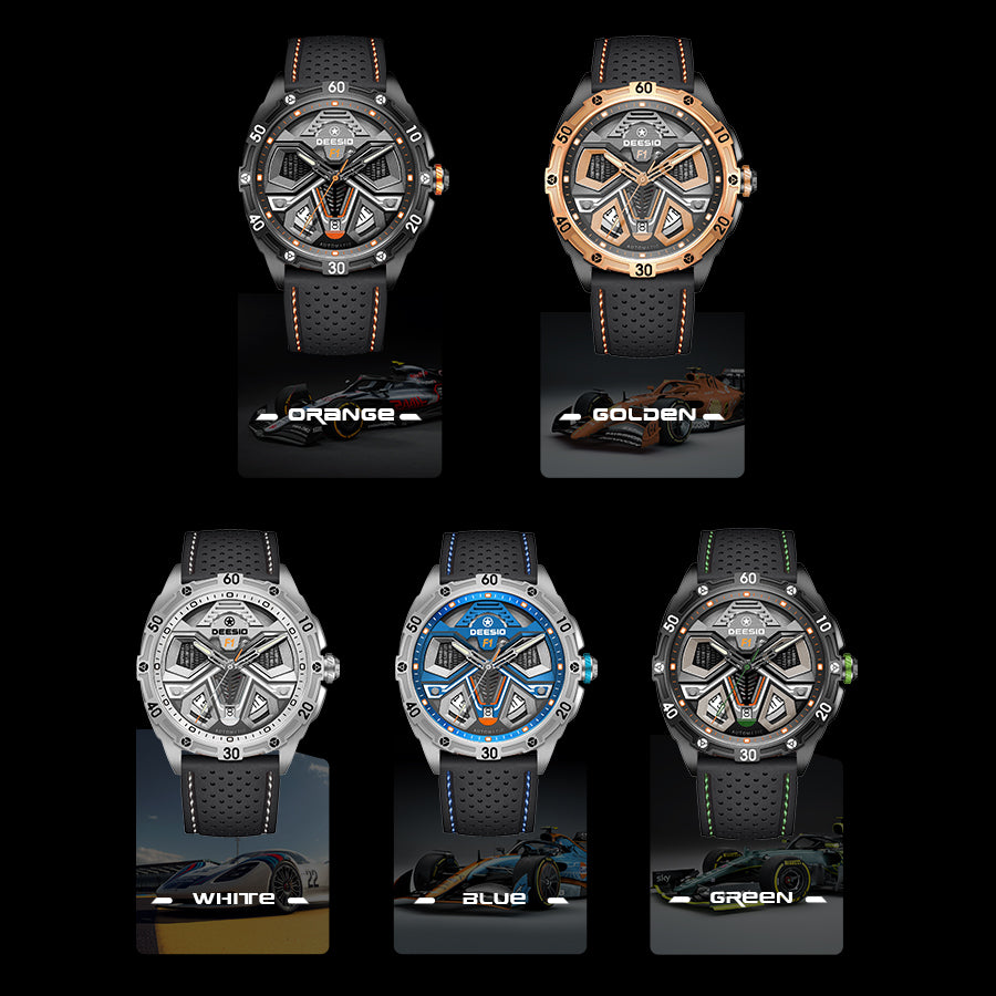 DeesioWatch D-505A Men's Sports Machinery Trend Stainless Steel Watch