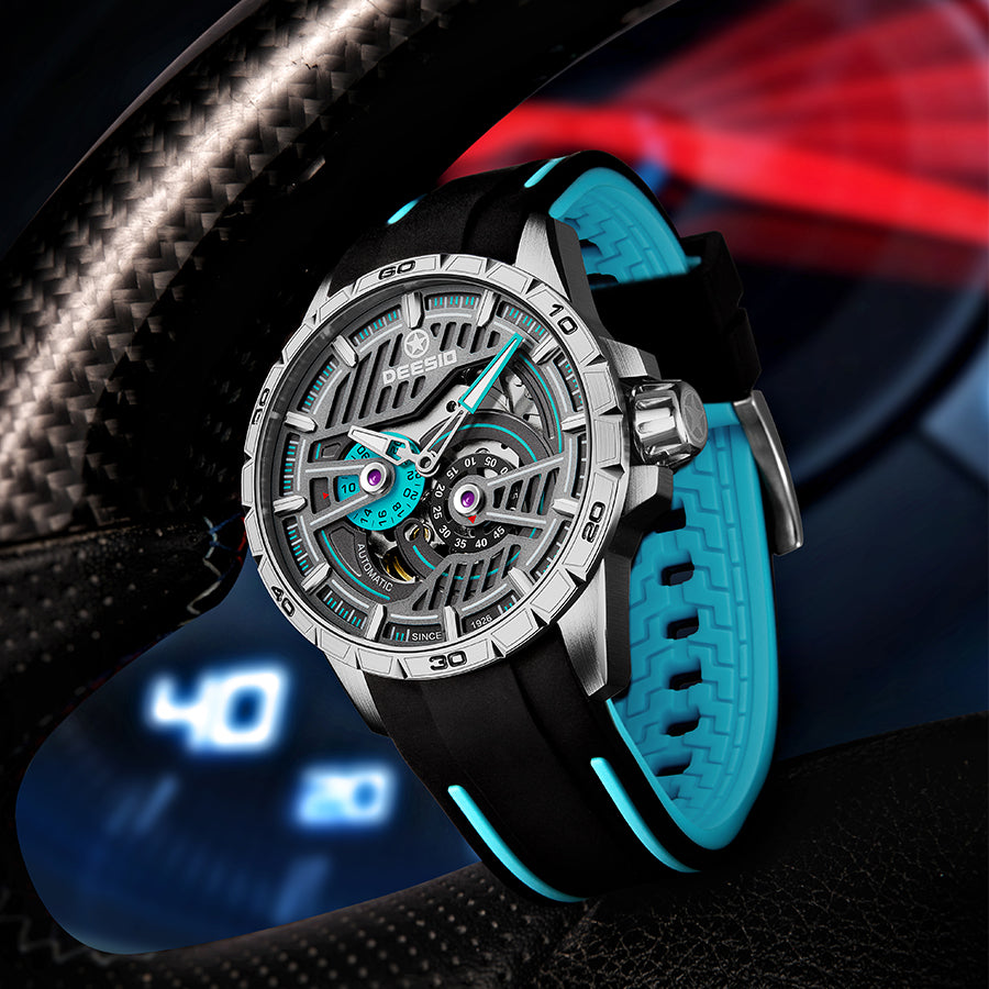DeesioWatch D-501B Men's Sports Machinery Trend Stainless Steel Watch