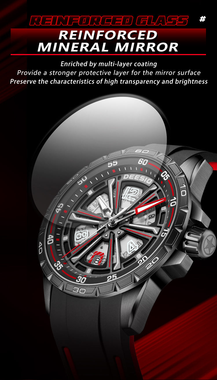 DeesioWatch D-501A Men's Sports Machinery Trend Stainless Steel Watch