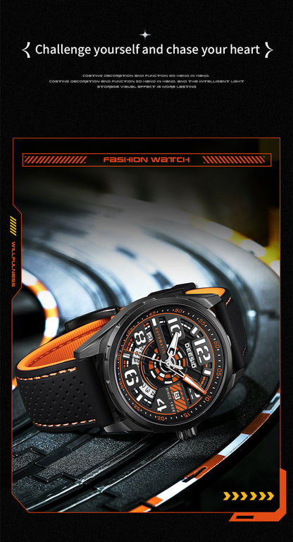 DeesioWatch D-504A Men's Sports Machinery Trend Stainless Steel Watch