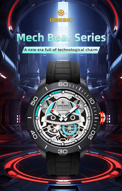 DeesioWatch D-6002E Men's Sports Machinery Trend Carbon Fiber Watch
